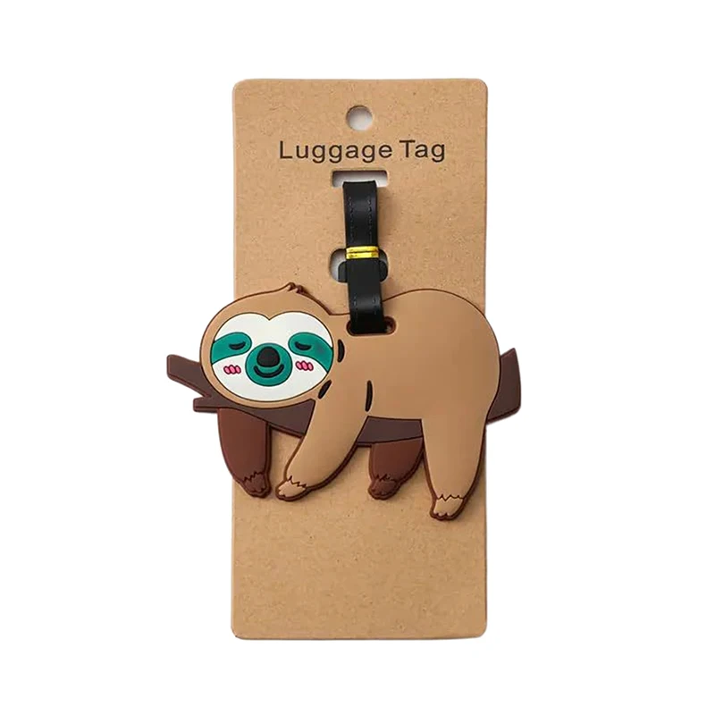 Etiqueta de equipaje de Animal pequeño Unisex, etiqueta colgante de prevención de pérdida esencial de viaje, etiqueta de aeropuerto linda, 1pc