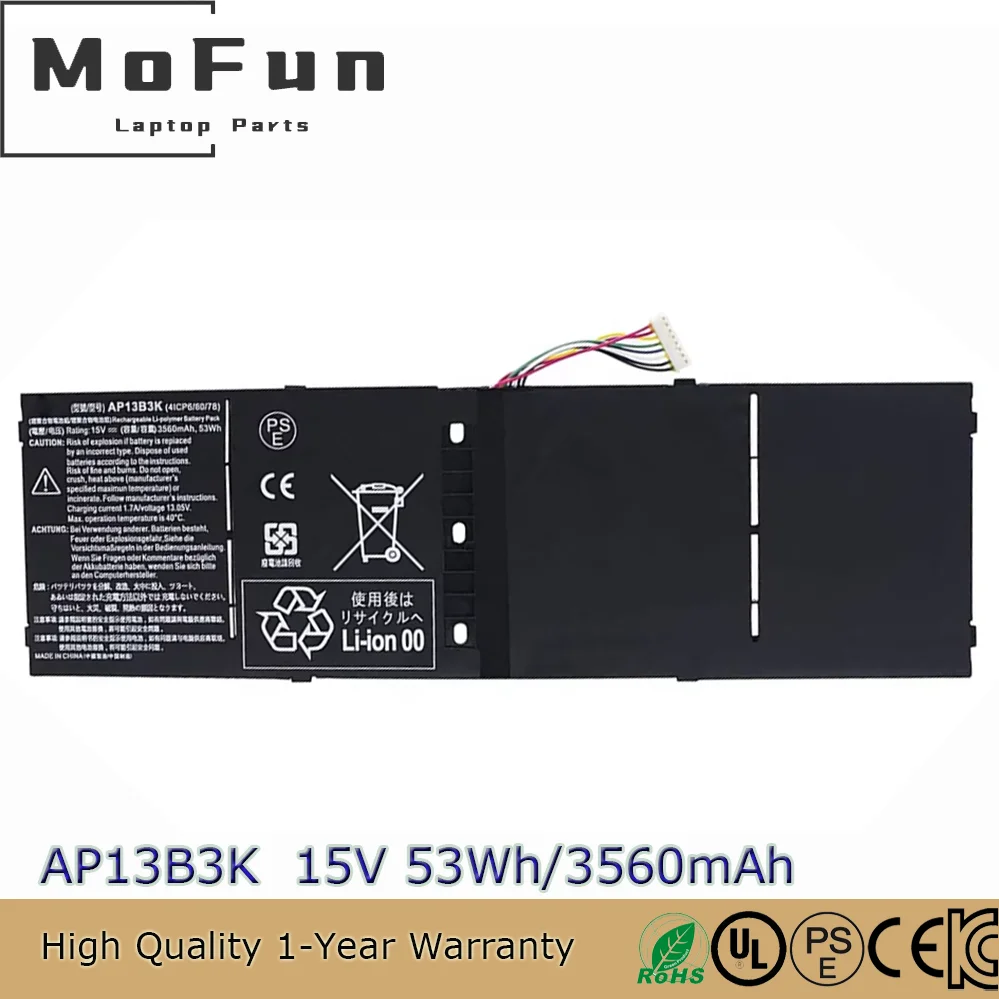 

Genuine AP13B3K AP13B8K Battery for Acer Aspire V5 R7 V5-572G V5-573G V5-472G V5-473G V5-552G M5-583P V5-572P R7-571