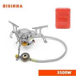 Portable Folding Outdoor Stove Stainless Steel Outdoor Burn Camping Equipment Picnic Gas Stove Piezo Ignition Gas-powered Stove