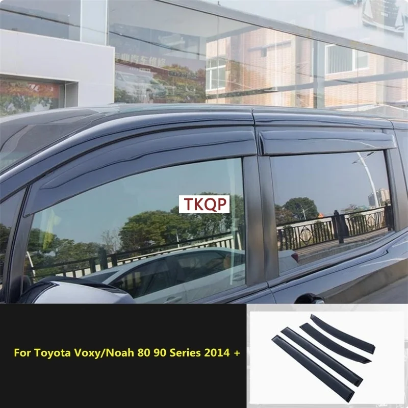 Car Right Hand Drive Window Deflector Visor For Toyota Voxy/Noah 80 90 Series 2014 + Vent Sun Shade Rain Shelter Weather Shield