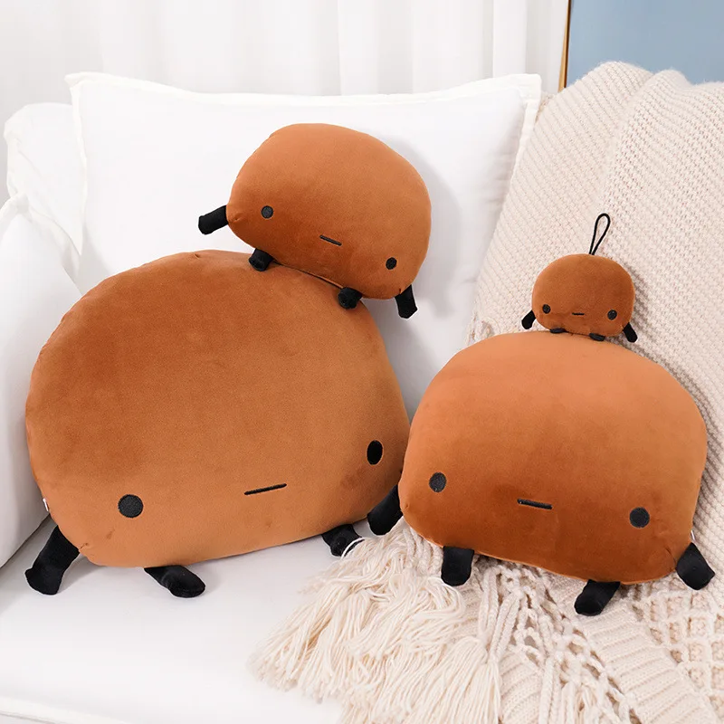 13/25/35/40CM Cute Soft and Cute Potato Cartoon Throw Pillow Multi Functional Warm Hands Cover Chair Backrest Brown