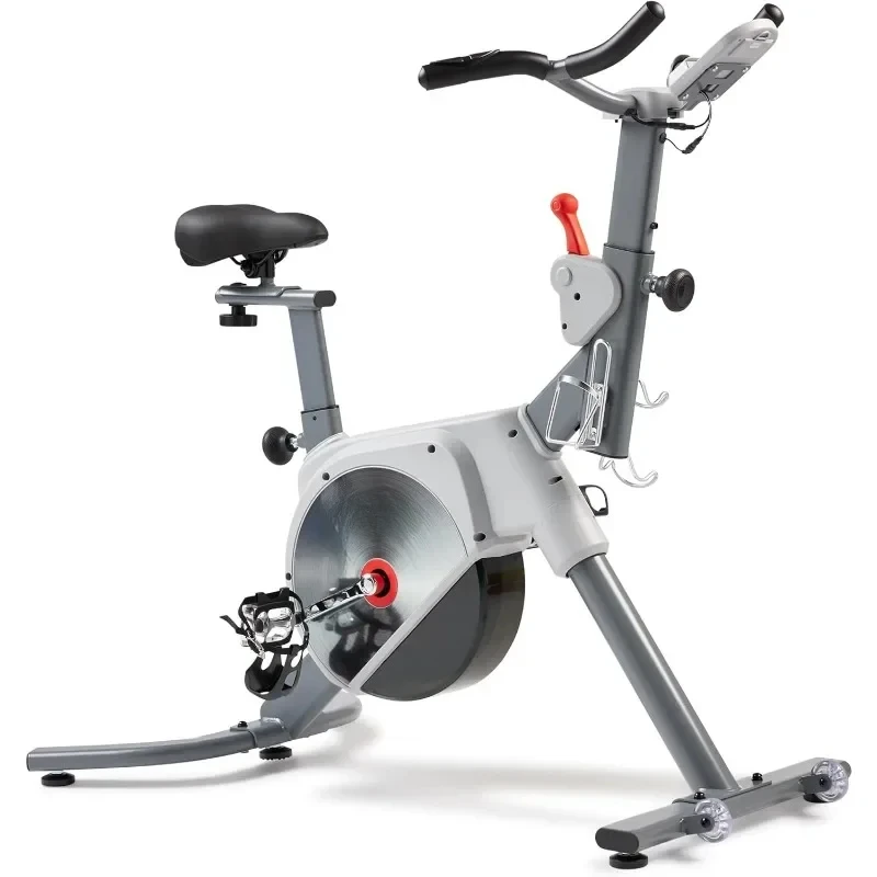 

Indoor Stationary Cycling Exercise Bike for Home Cardio Workout 4-Way Adjustable Cushioned Seat Optional Magnetic Resistance