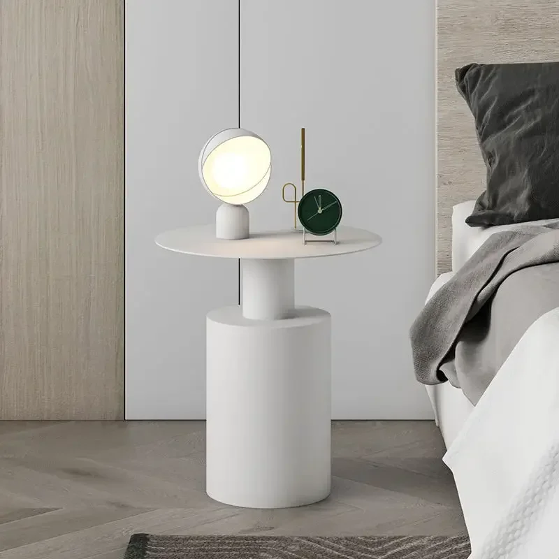 Hot Sale Nordic Style Bedside Tables Modern Minimalist Bedroom Round Creative Cupboard Light Luxury Iron Small Desk