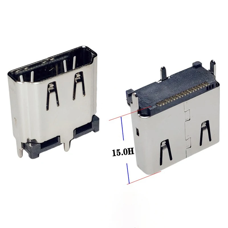 2 stücke HDMI-Port Jack Stecker Stecker 19PIN 19P Vertikale SMT SMD 180 Grad HD 19 PIN HDMI-kompatibel Buchse Weiblichen PCB Buchse – Detail 1
