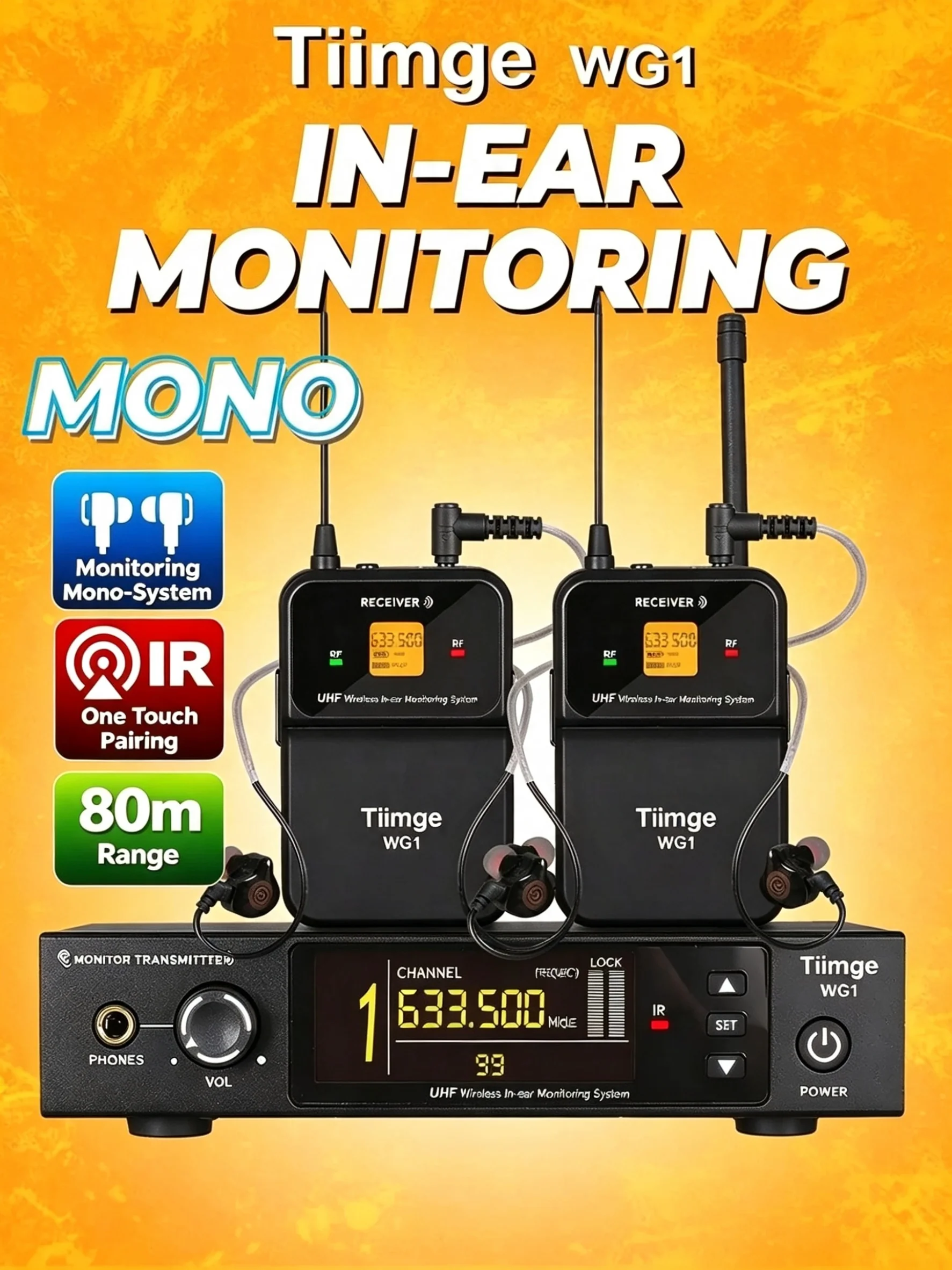 In Ear Monitor Iem - Sistema de monitores inalámbricos UHF para