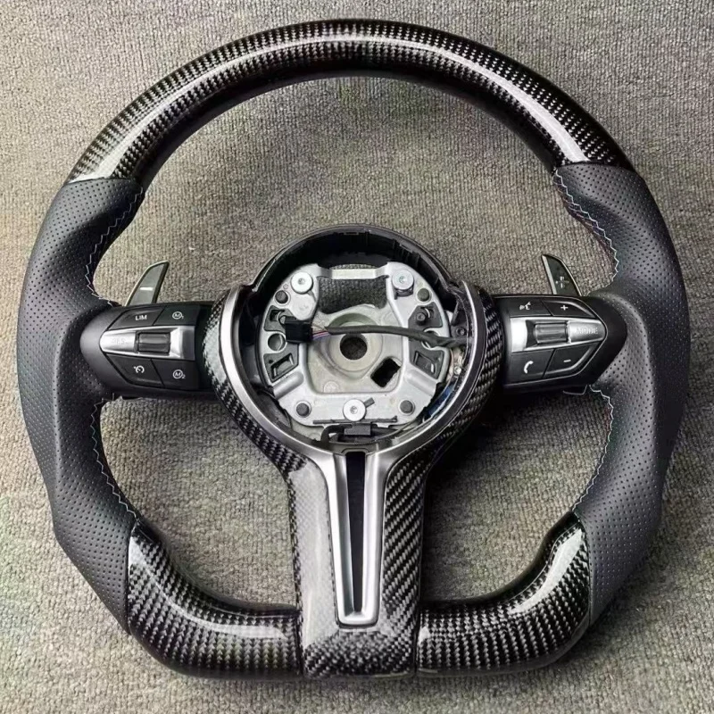 

Для BMW рулевое колесо из углеродного волокна F10 F20 F30 F32 F40 F48 F49 F90 M2 M3 M4 M5 M6 F82 E90 E92 E93 E46 E60 Спортивное колесо