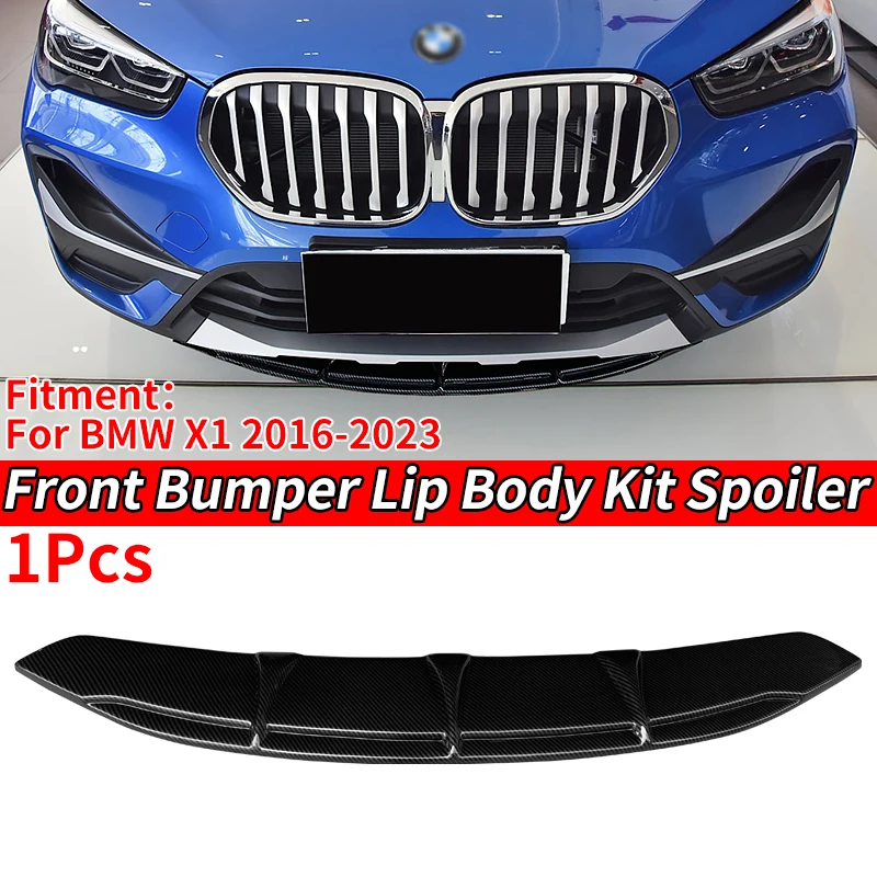 

Car Carbon Fiber Anti-Collision Protection Accessory For BMW X1 F48 2016-2023 Front Bumper Splitter Lip Body Kit Spoiler Chin