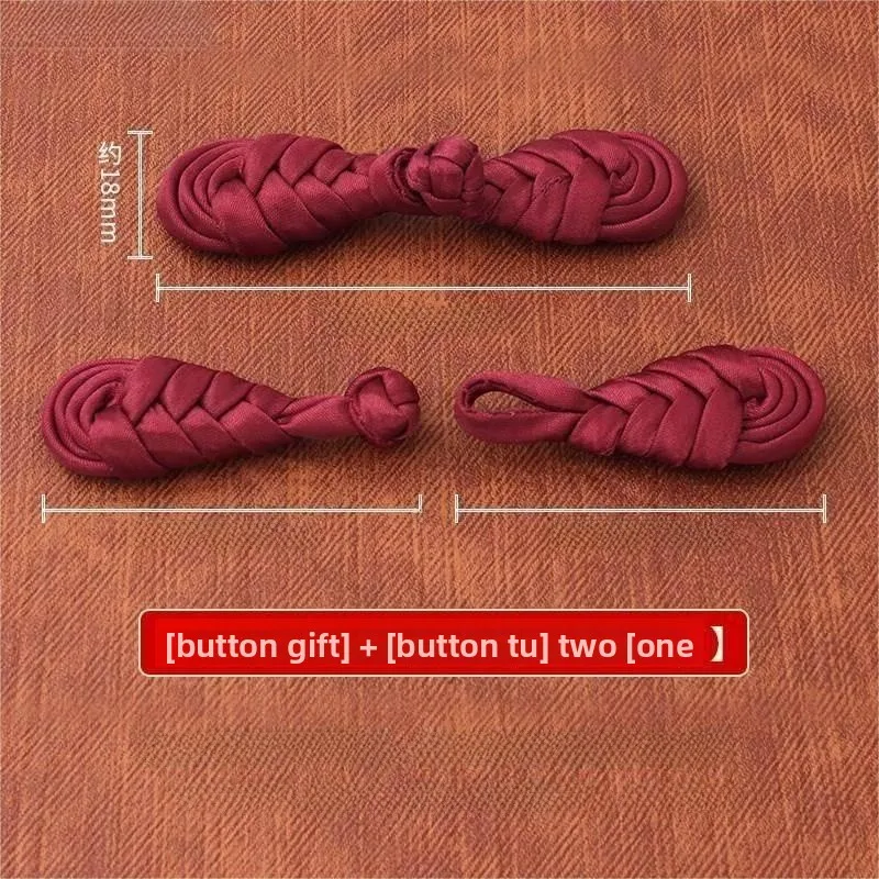 

Handmade Chinese Sle Button for Dance Clothes Flag Robe Traditional Ethnic Upper Body Happin Patch Matched Pair