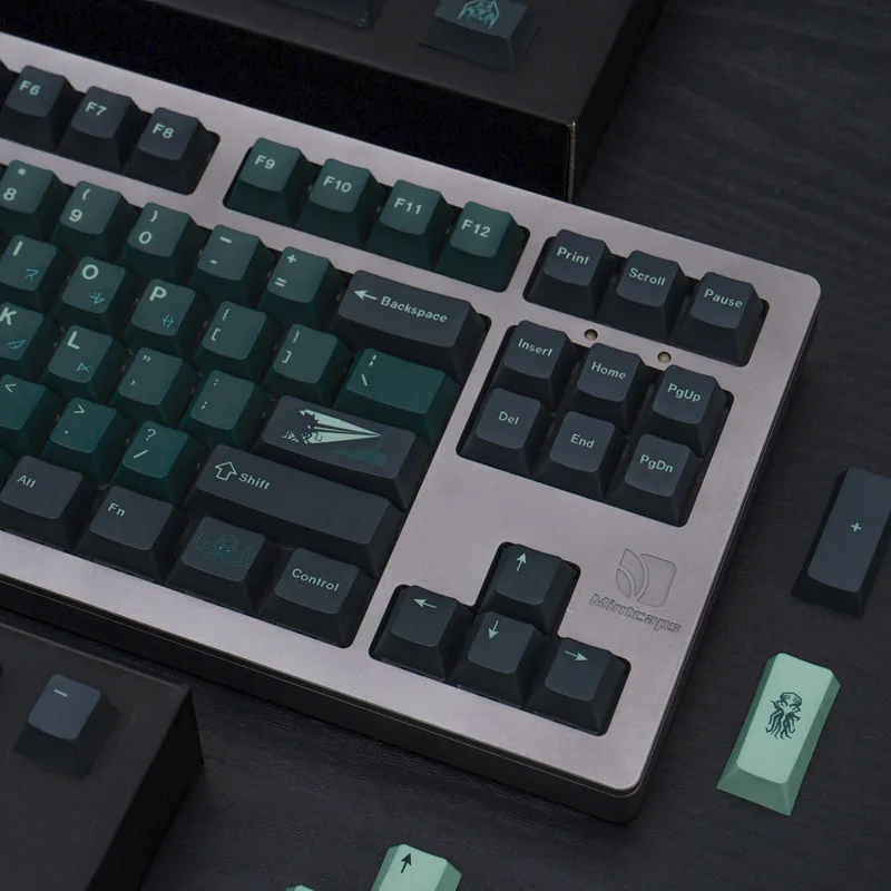 Terror personalizado GMK abaixo das teclas, perfil cereja, 23, 129 chave, PBT, DYE-SUB para teclado mecânico do interruptor MX