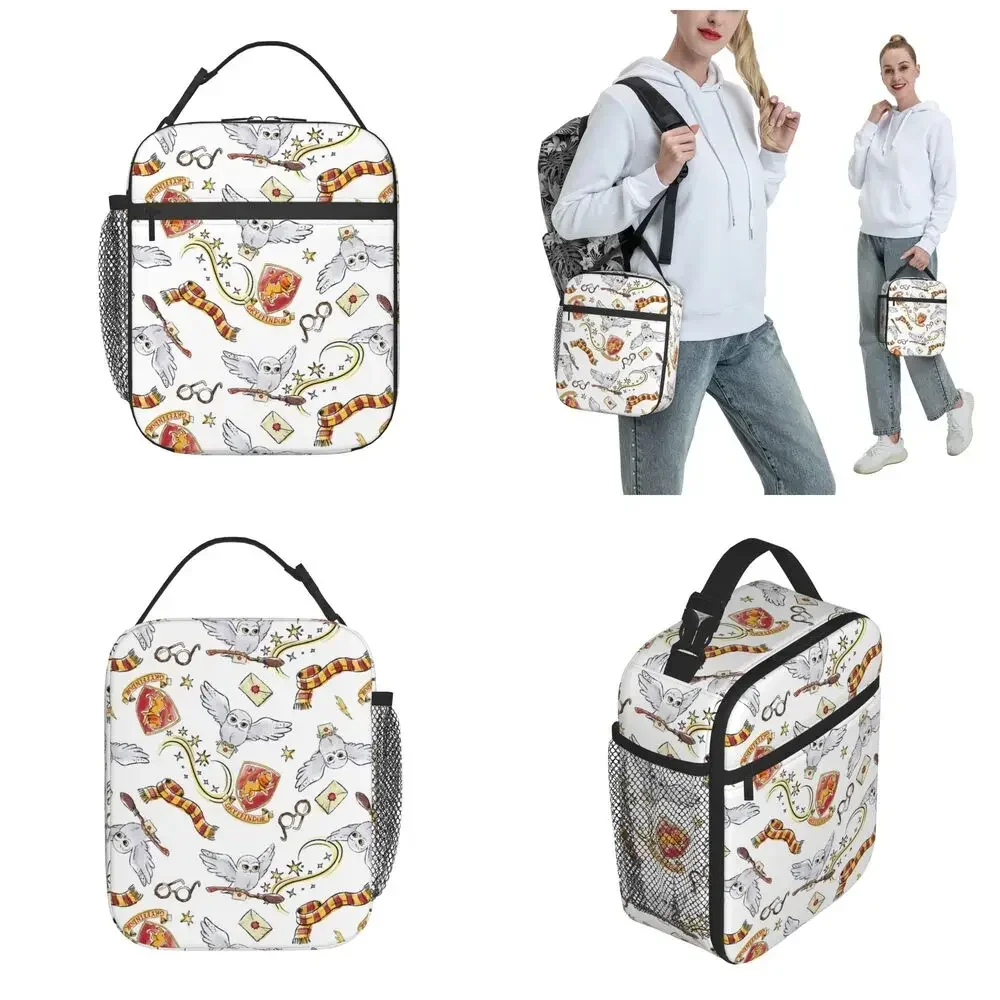 School Magic Witch Wizard Movie Insulated Lunch Bag Cooler  Witchcraft And Wizardry  Box Tote Bento Pouch College Picnic