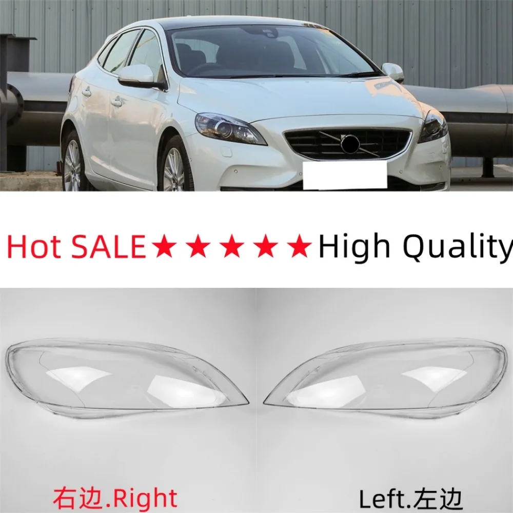 For Volvo V40 2013 2014 2015 2016 Year Front Headlight Cover Transparent Lampshade Headlamp Lens Shell Body Kit Accessories