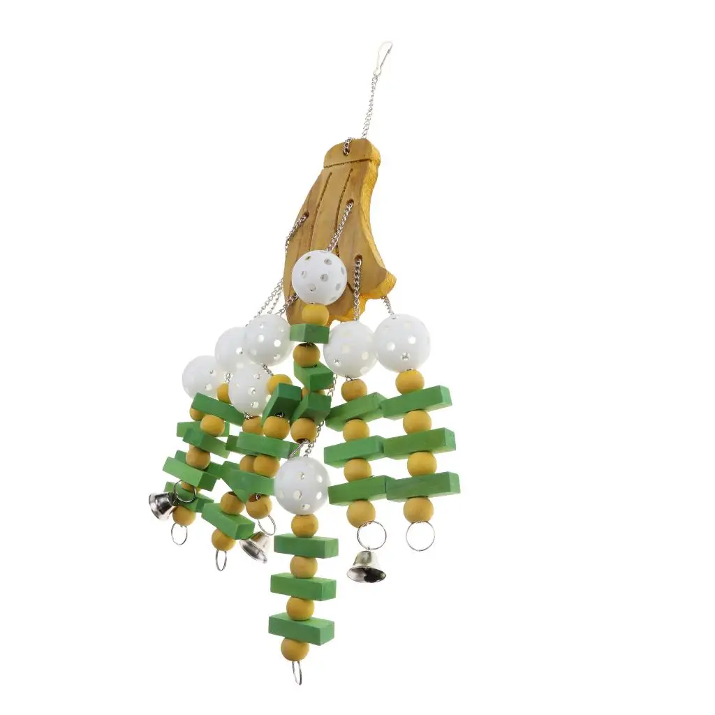 Pet Bird Parrot Parakeet Budgie Cage Hammock Knot Block Hanging