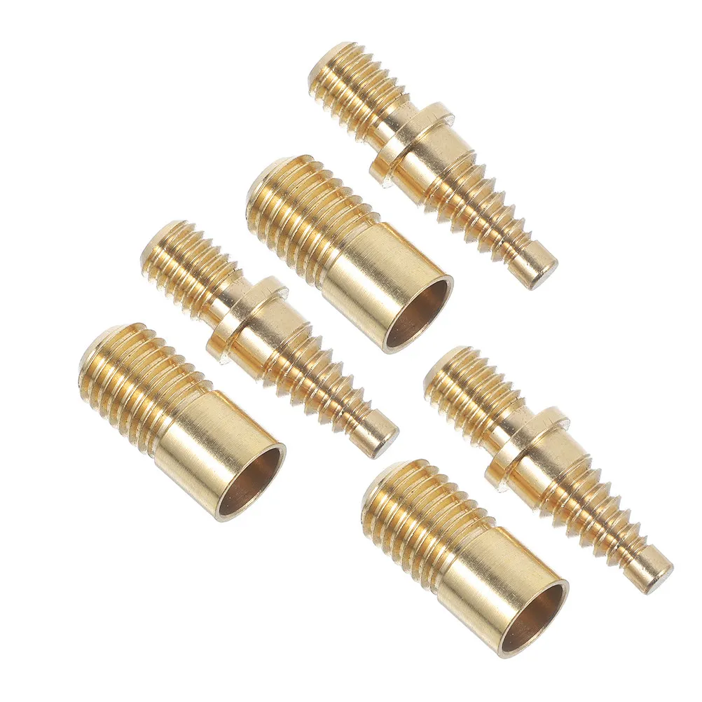 

3 Sets Pool Cue Extension Joint Screws Copper Billiard Cue Connecting Hardware Stable Tower Design for Home Club Public Billiard