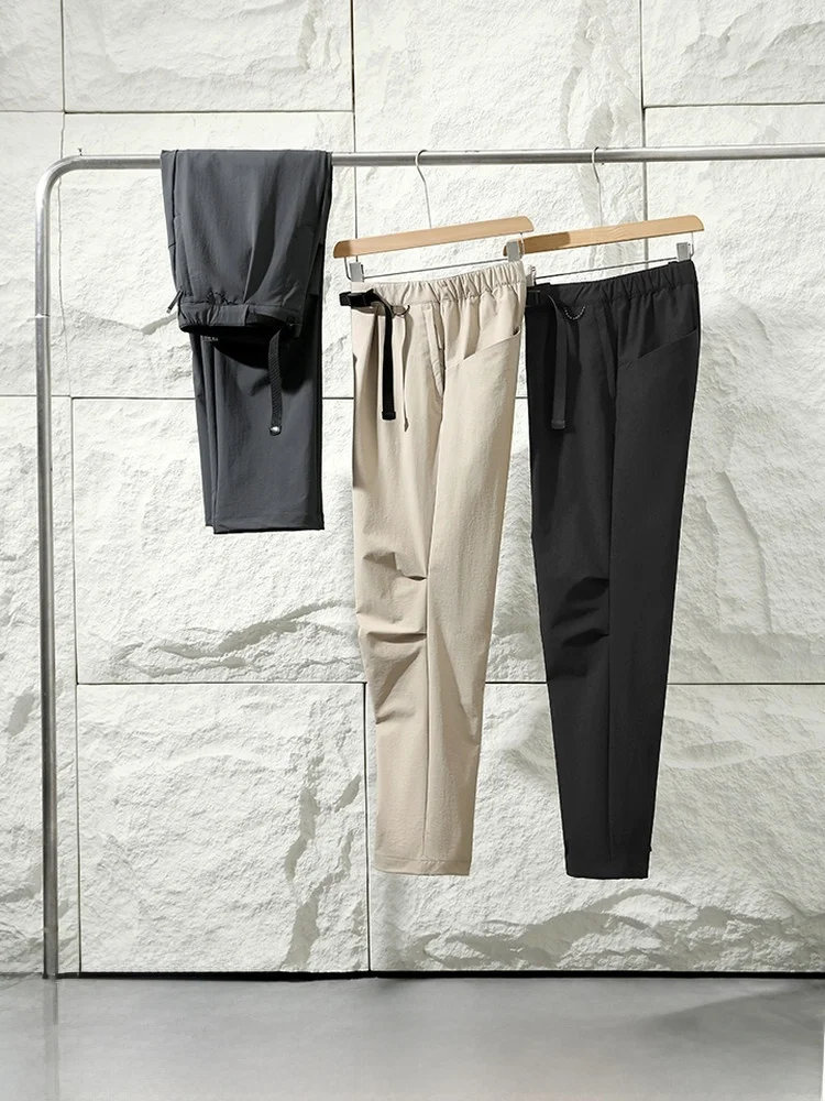 

Functional Paratrooper Pants Men's Adjustable Waist Loose Fit Casual Trousers Italian High-End Sle Fall Season Faion