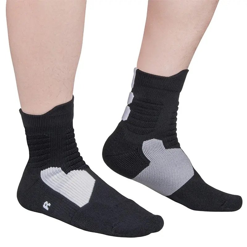 Mens Terry Basketball Socks Cushioned Running Cycling Athletic Sports Crew Socks For Males Size 41 44 EU