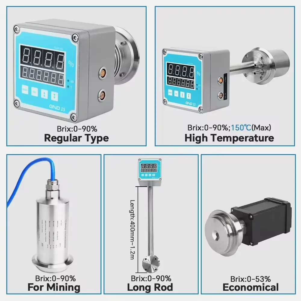 CZ-B factory sale 0.1% precision inline digital process brix refractometer using in drinks processing