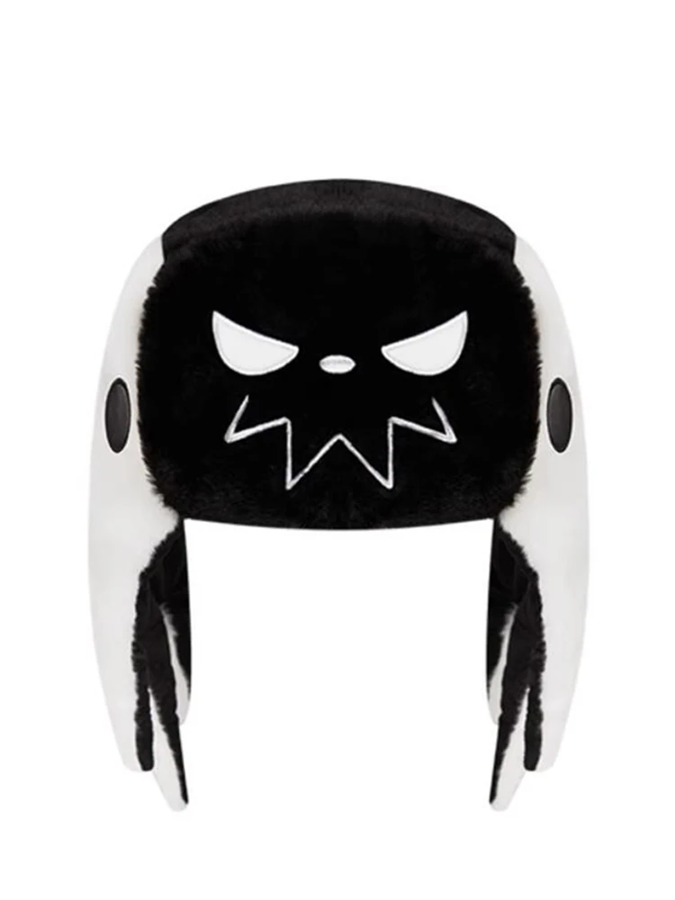 Y2K موضة الأسود Daijin القط و Sadaijin القطط رائجة البيع الرجال الشتاء المرأة قبعة الصياد قبعة إيرفلاب قبعة وقبعة مع غطاء للأذن