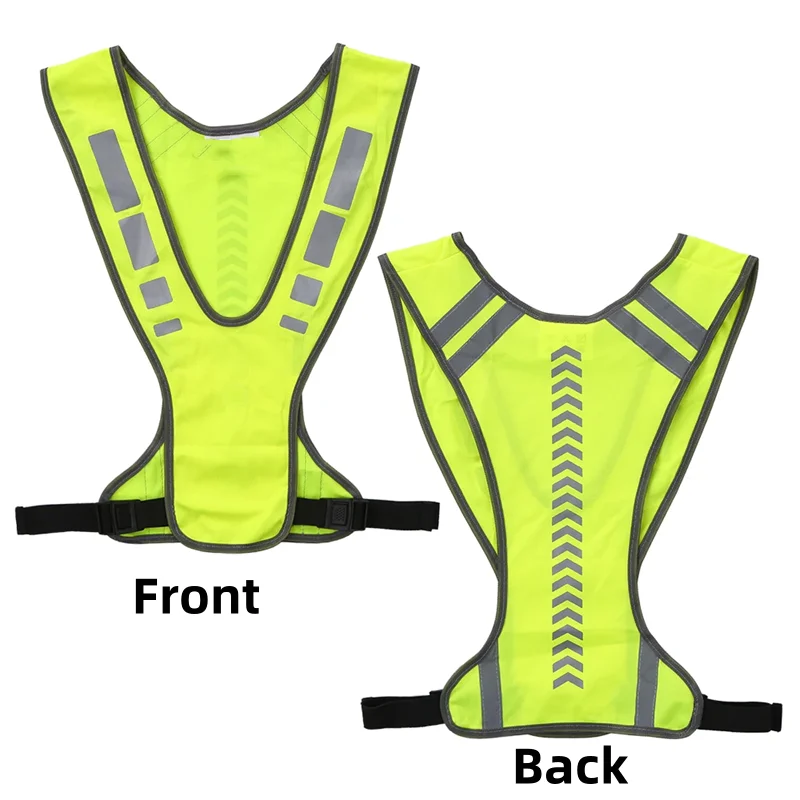 Motorcycle Cycling Traffic Vest Night Running Worker Reflective-Cloth High Visibility Night Safety Highlight Reflective Tank Top