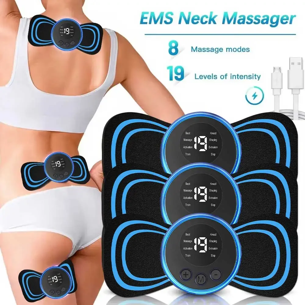 

3PC Neck Massager Stickers Cervical Massager for Shoulder Legs Back Massager Patch Muscle Massage Gel Pad Stretcher Dropshipping