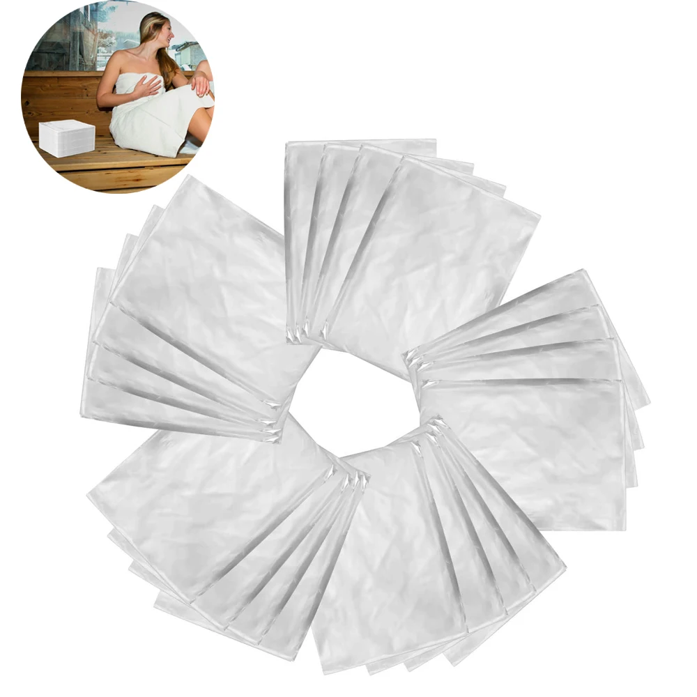 

50 шт. одноразовые пластиковые листы для обертывания тела, используемые внутри дальнего инфракрасного одеяла для сауны, сумка для сауны, инструмент для снятия стресса, 83x47 дюйма