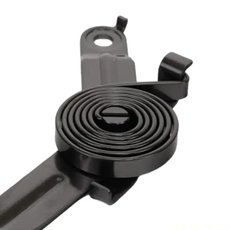 J0MA Left Right Hood Hinge Spring Assembly Set, 2 Black Metal Clock Spring Units with Arm Brackets and Mounting Holes for Hood