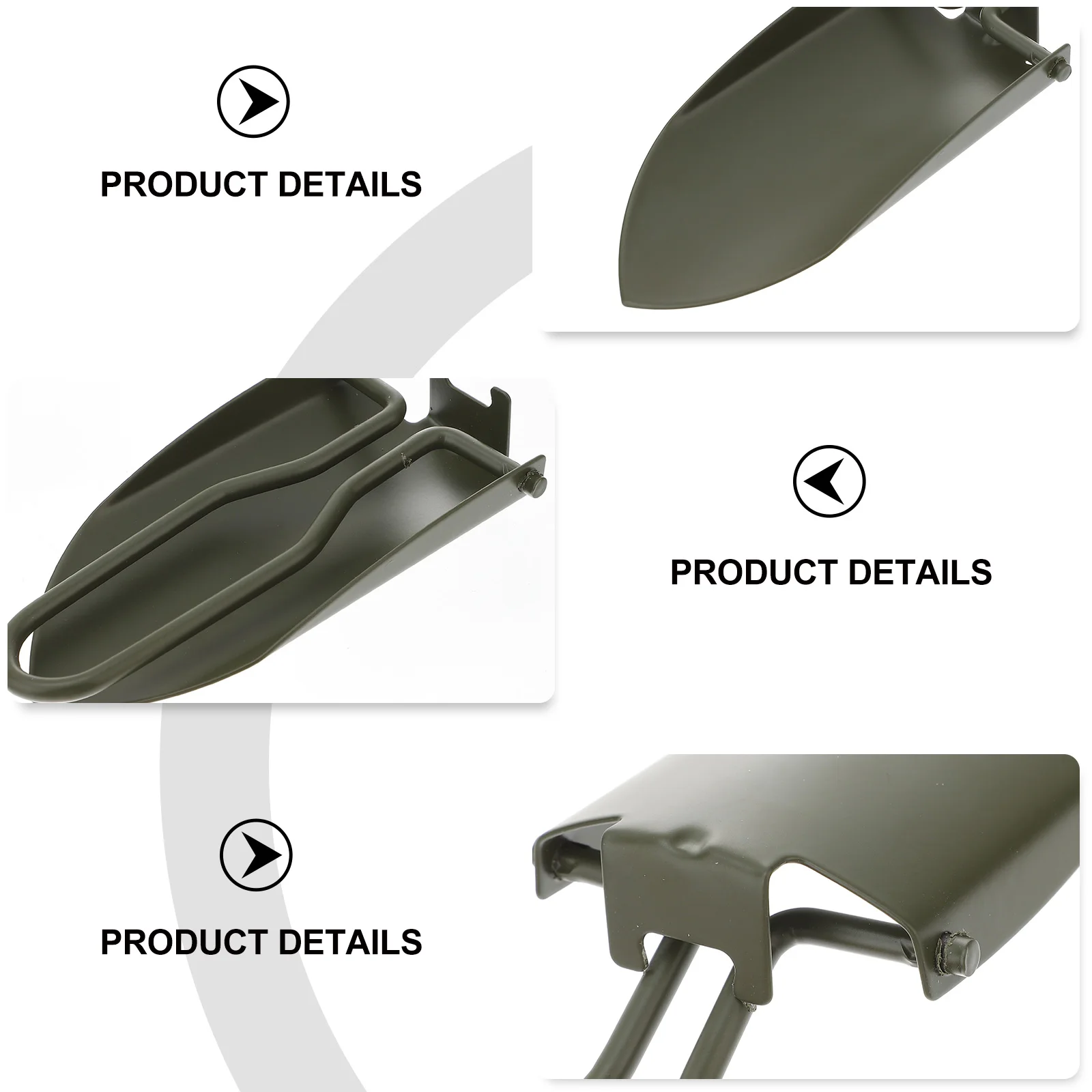 

Stainless Steel Gardening Shovel Foldable Portable Outdoor Camping Shovel Multifunction Metal Spade For Garden Park Hiking Tool