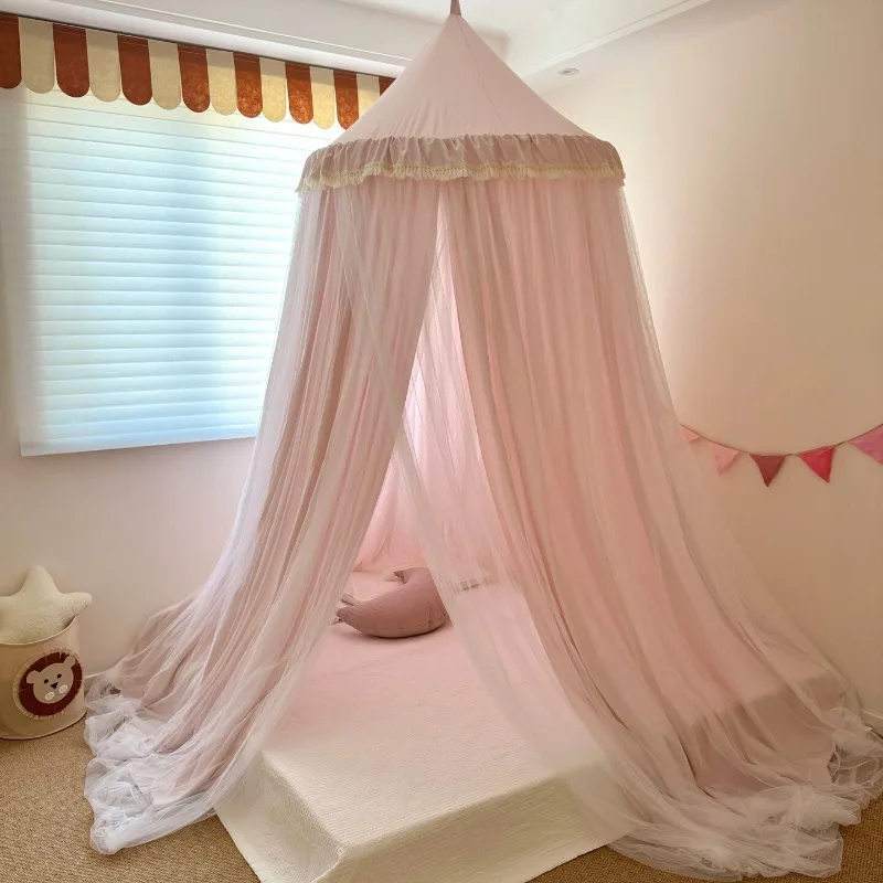 Children Mosquito Net Bedroom All Cover Aesthetic Mosquito Net Frameless Easy Clean Double Deck Textile Furniture Accessories