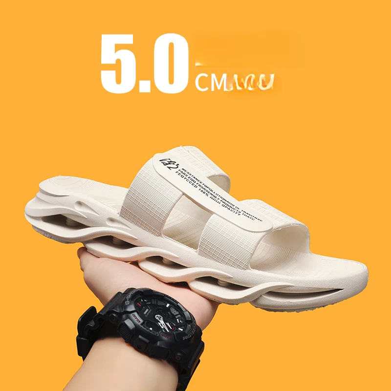 Mens Summer Slides Casual Slip on Shoes Non Slip Fashion Walking Flats Outdoor Beach Slippers Lightweight House Shower Shoes