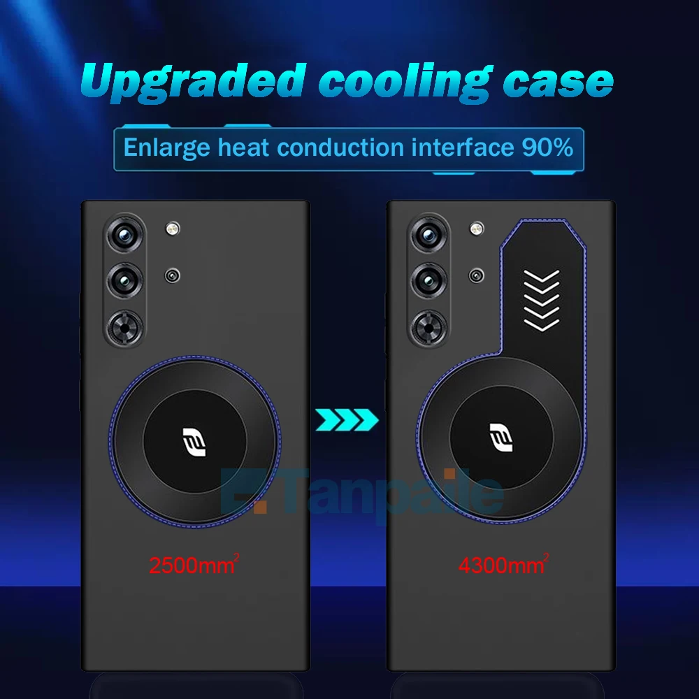 Per ZTE nubia Red Magic 10 Pro Custodia per RedMagic 10 Pro + Custodia di raffreddamento Custodia morbida in silicone antiurto Dissipazione del calore Gaming Funda
