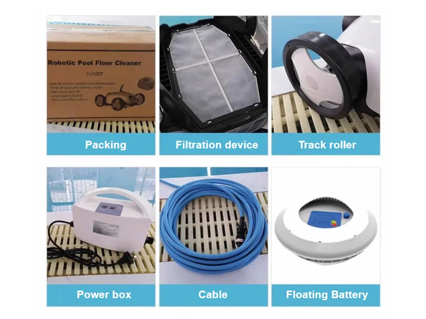 Robot Pembersih Kolam Rumah Kecil Pembersih Filter Kolam Renang Plastik Otomatis