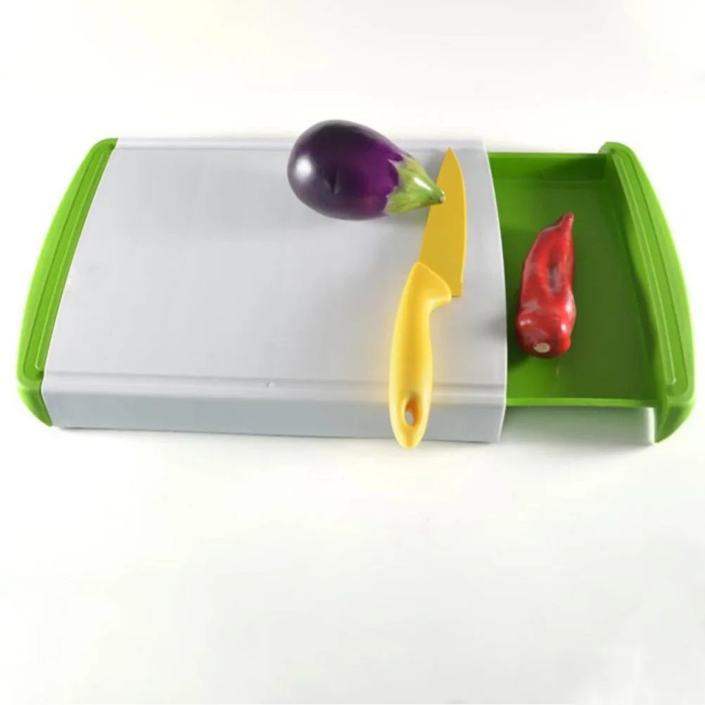 

Plastic Cutting Multifunctional Drawer Type Chopping Board For Kitchen Tool Smooth Surface Cheese Board Household
