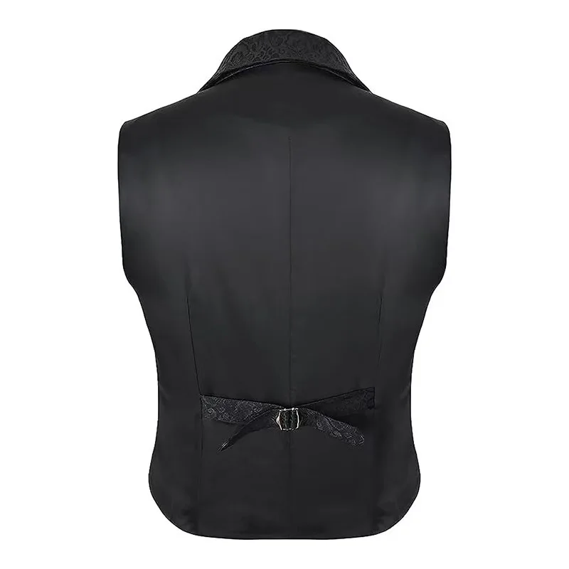Mittelalterliche Gothic-Weste für Herren, Vintage Steampunk Viktorianisches Kostüm-Weste, Halloween Cosplay Formelle Jacke, Renaissance LAR – Detail 4