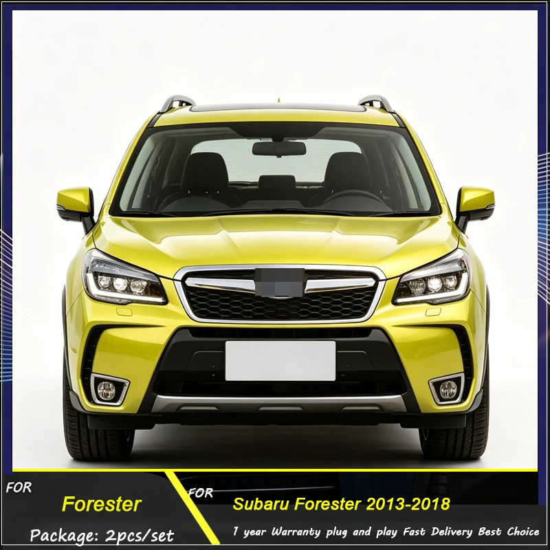 LED HeadLights for SUBARU Forester 13-18 new style full led DRL Car head lamp Assembly Signal Auto Accessories Modified Lamp