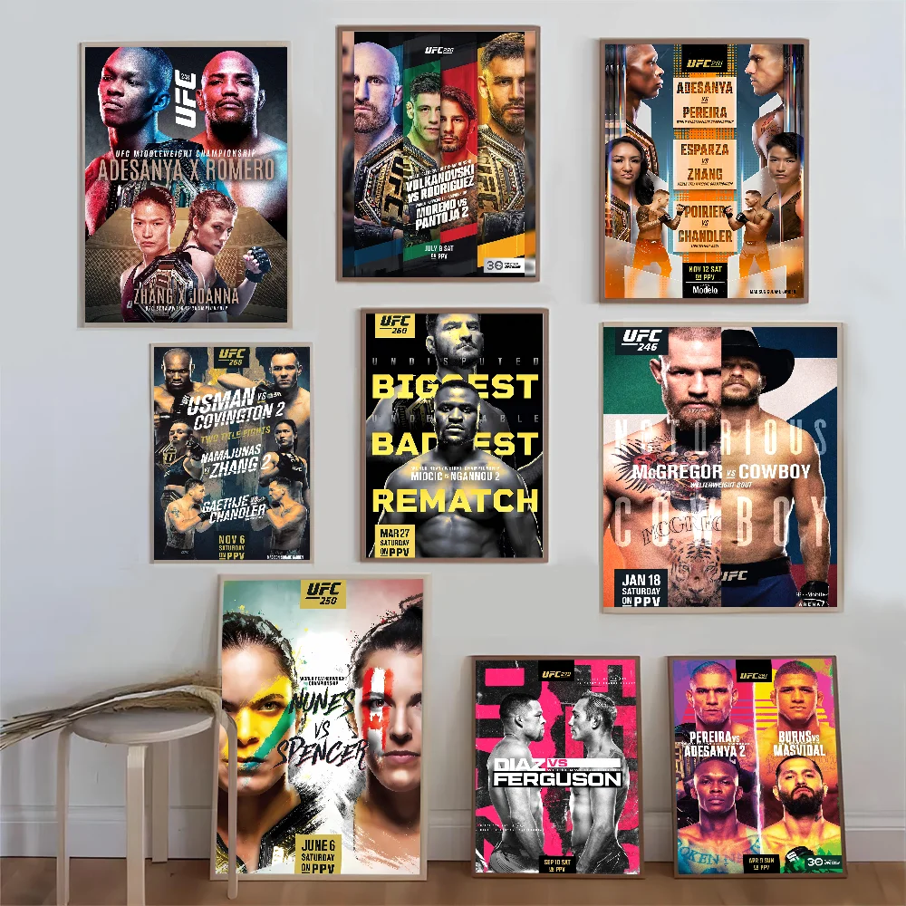 U-Ultimate Fighting Championship UFC Vintage Posters Sticky Whitepaper Prints Posters Artwork Posters Wall Stickers