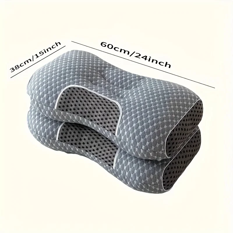 1pc/2pc ergonomic orthopedic cervical pillow, breathable neck support pillow, suitable for side and back sleeping, pillow