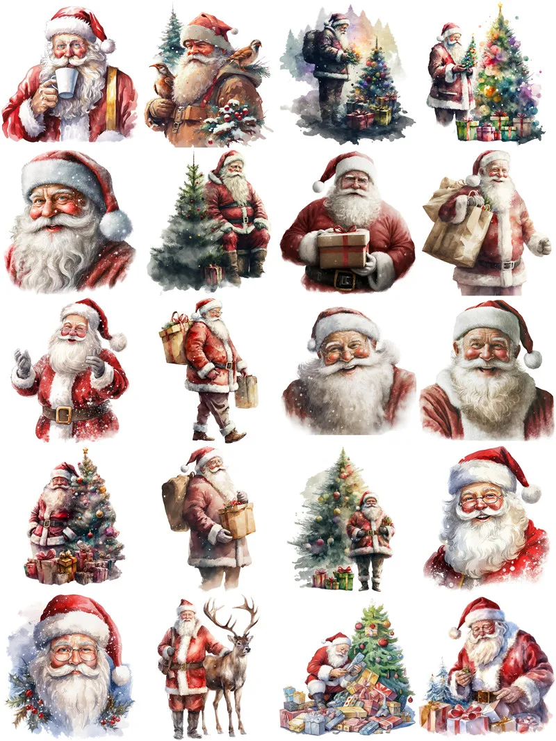 Santa Claus Stickers Crafts And Scrapbooking stickers kids toys book Decorative sticker DIY Stationery