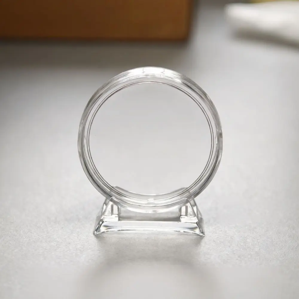 Premium Clear Acrylic Coin Case Round Protective Capsule Holder For Commemorative Medals Tokens Collection Organizing