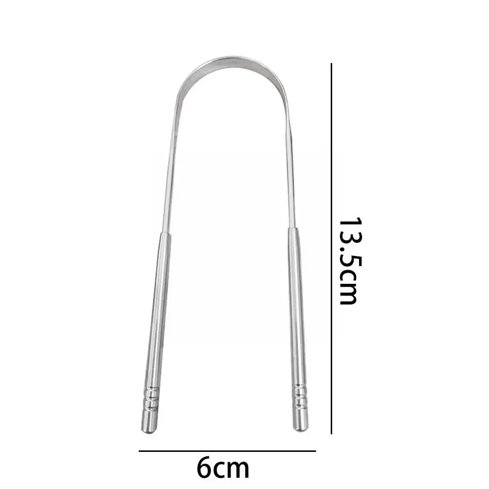 Aço inoxidável Tongue Scraper Cleaner, limpeza do hálito fresco, ferramentas de língua revestidas, escova de dentes alta, higiene, alta qualidade