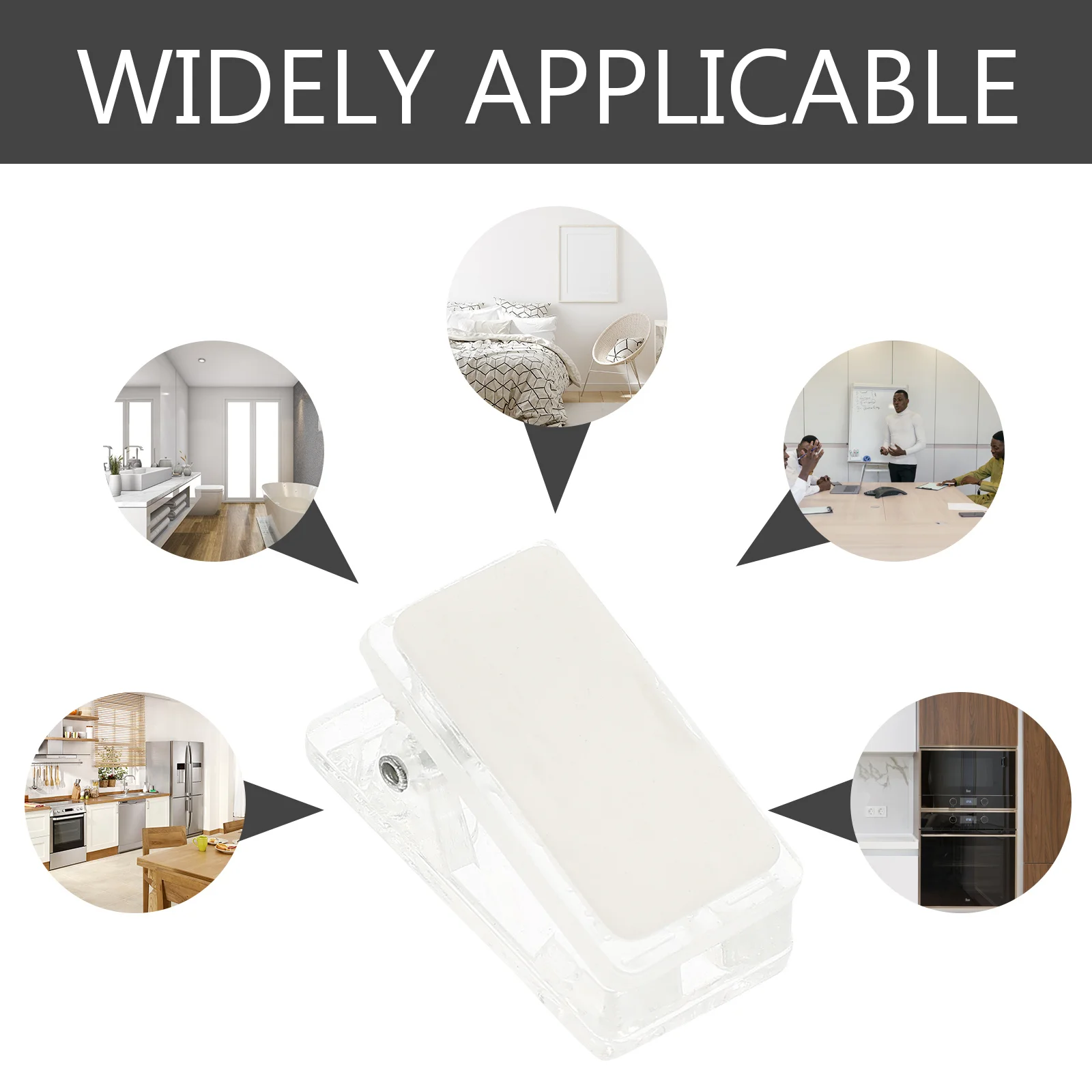 30 قطعة مقاطع الربيع شفافة مقاطع الحائط ذاتية اللصق واضحة لعناصر التعليق لا ثقوب علامات كليب ، مشبك شارة #2