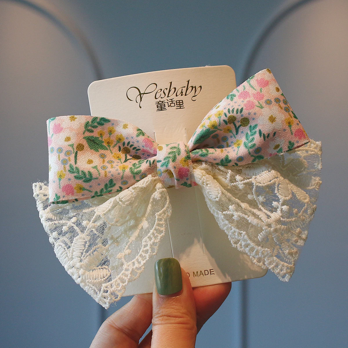 Sweet Cute Bow Barrettes Fresh Lace Top Clip Hairpin All-Match Headdress