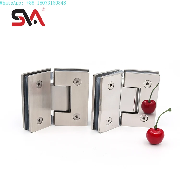 Modern Satin Heavy Duty Two Side Adjustable Square 135 Degree Stainless Steel Shower Glass Door Hinges