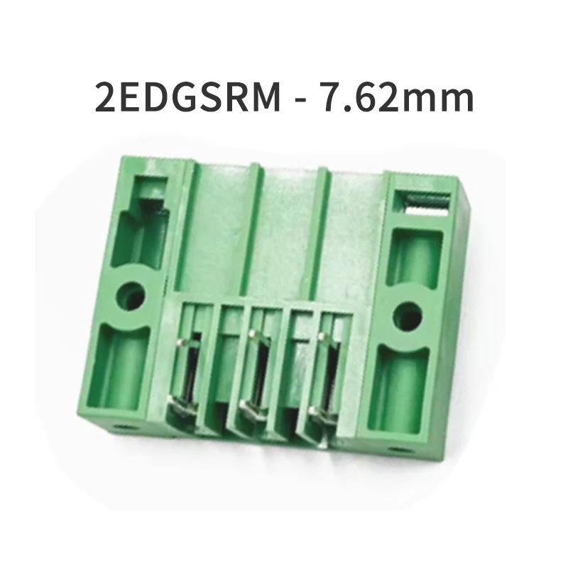 (1 Piece) 2EDGSRM - 7.62 Curved Pin Header High Current Plug-in PCB with Retaining Hole KF2EDGSKM 5EDGRM 7.62mm 2P ~12P