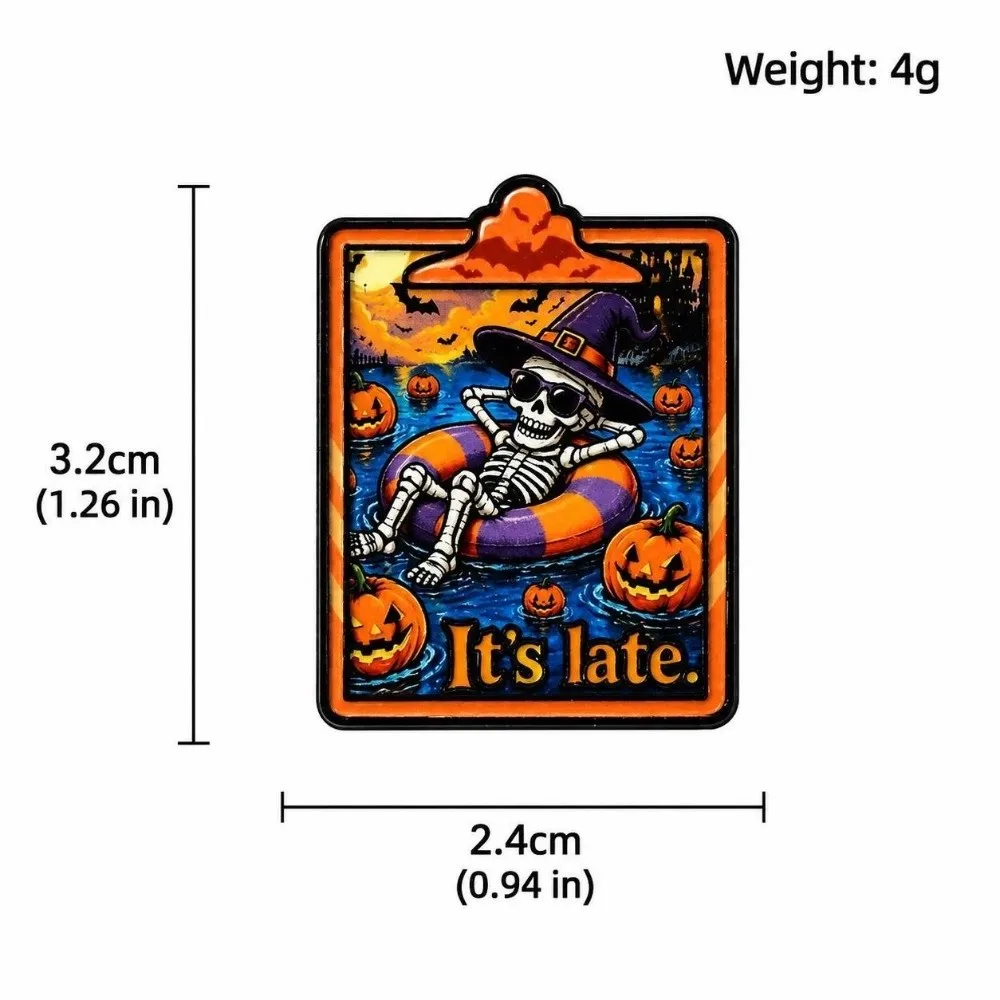 Trendy Backpack Accessory Halloween Badges Zinc Alloy Terrifying Skullhead Pumpkin Broochs Creative Metal Badge Halloween Decor