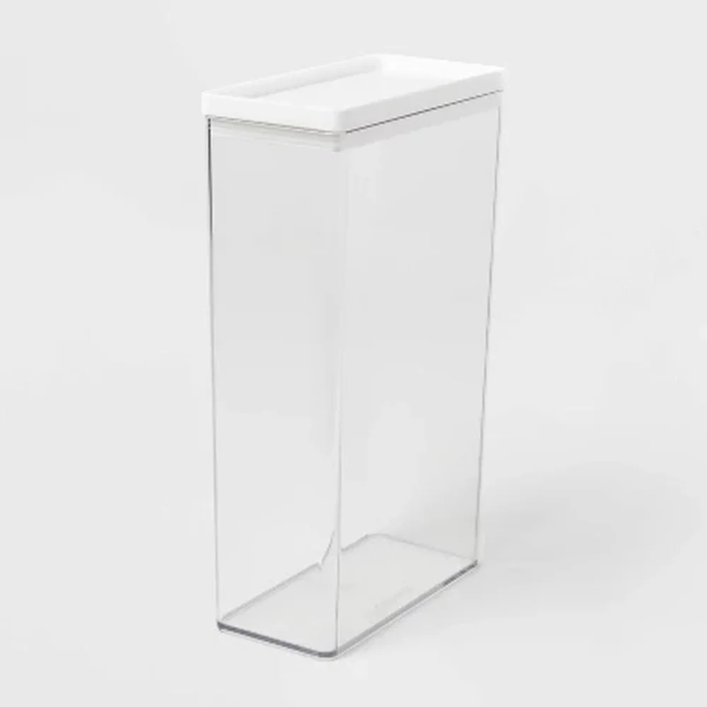 Large 5.8qt BPA-Free Plastic Food Storage Canister Clear Pantry Container Dry Pasta Snacks Hand Wash Only