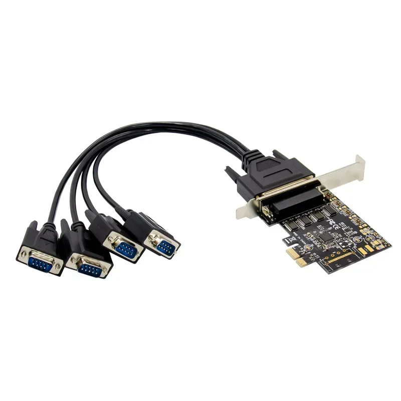 PCIE AX99100 4S DB9 RS232 Serial Port Card Controller Card PCI Express asix 99100 Chip 4 ports rs-232 to pci-e com Adapter cable