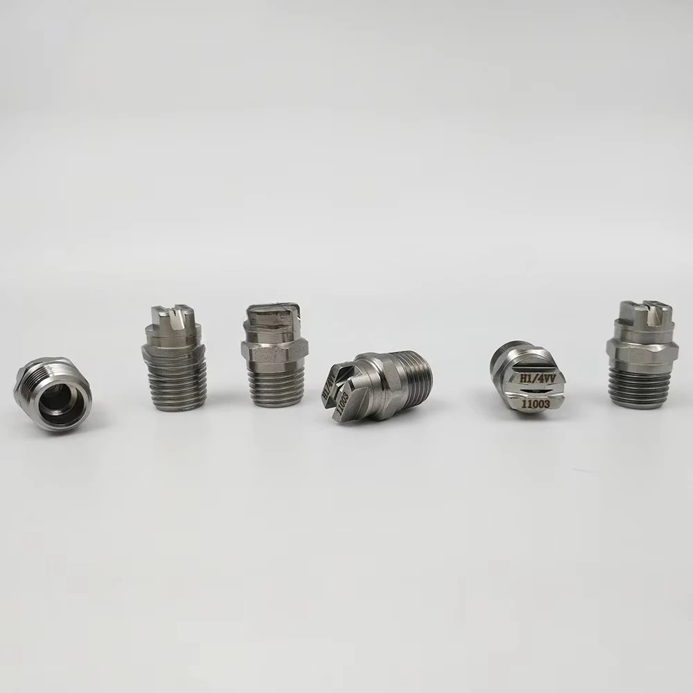1/8 Inch 1/4 Inch SS304 Flat Fan Water Jet Spray Nozzle Industrial Factory Cleaning Dust Removal Washing Nozzle