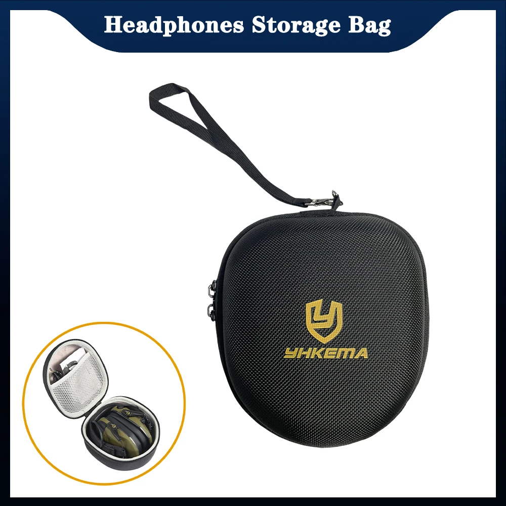 

Жесткий чехол для хранения тактической гарнитуры, подходит для хранения наушников для охоты, стрельбы и путешествий и защитного чехла, портативная сумка для наушников