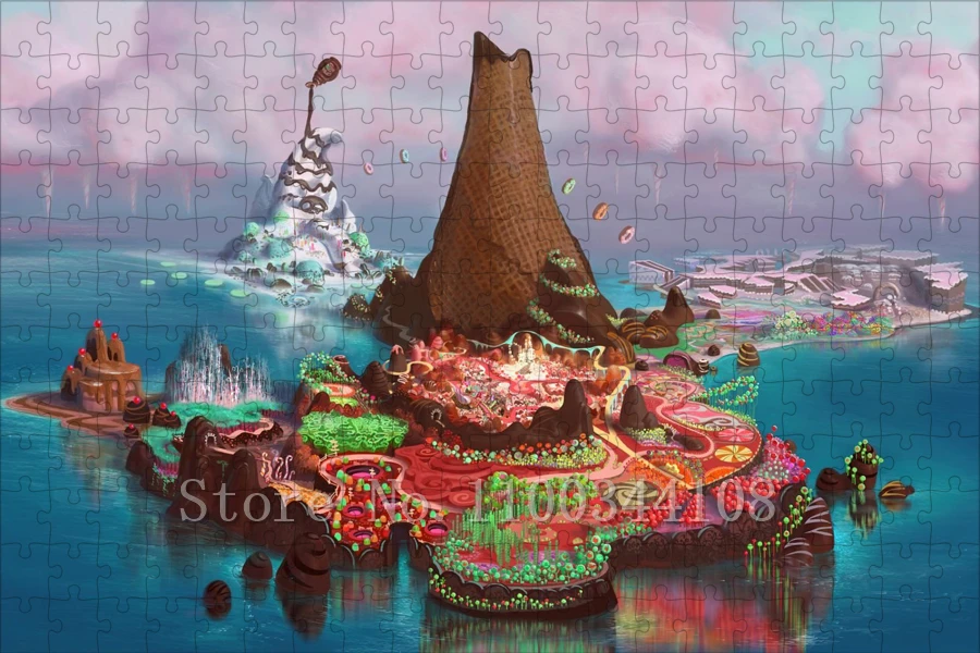 Disney Filme Wreck-It Ralph Puzzles 300/500/1000 Teile Ralph Winthrop Ashu Sergeant Calhoun Papierpuzzles Kinderziehungsspielzeug