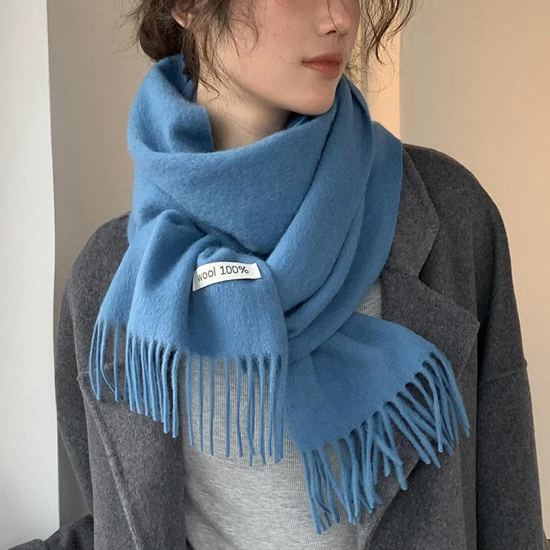 blue-cashmere-scarf-women's-thickened-autumn-winter-korean-style-atmosphere-feel-two-way-use-shawl-soft-comfortable-wool-fabric