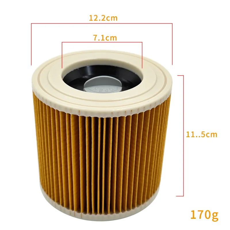 Air Dust Filters For Karcher Vacuum Cleaner Replacement Accessories Spare Parts Cartridge HEPA Filter WD2250 WD3.200 MV2 MV3 WD3